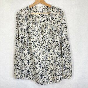 Cabi Pullover Blouse Lightweight Billowy Artsy Abstract Academia Boho M